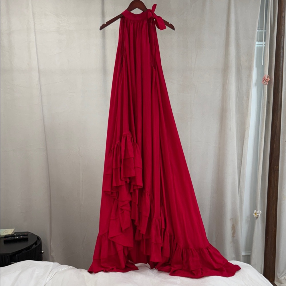 Elegant Red Maxi Dress